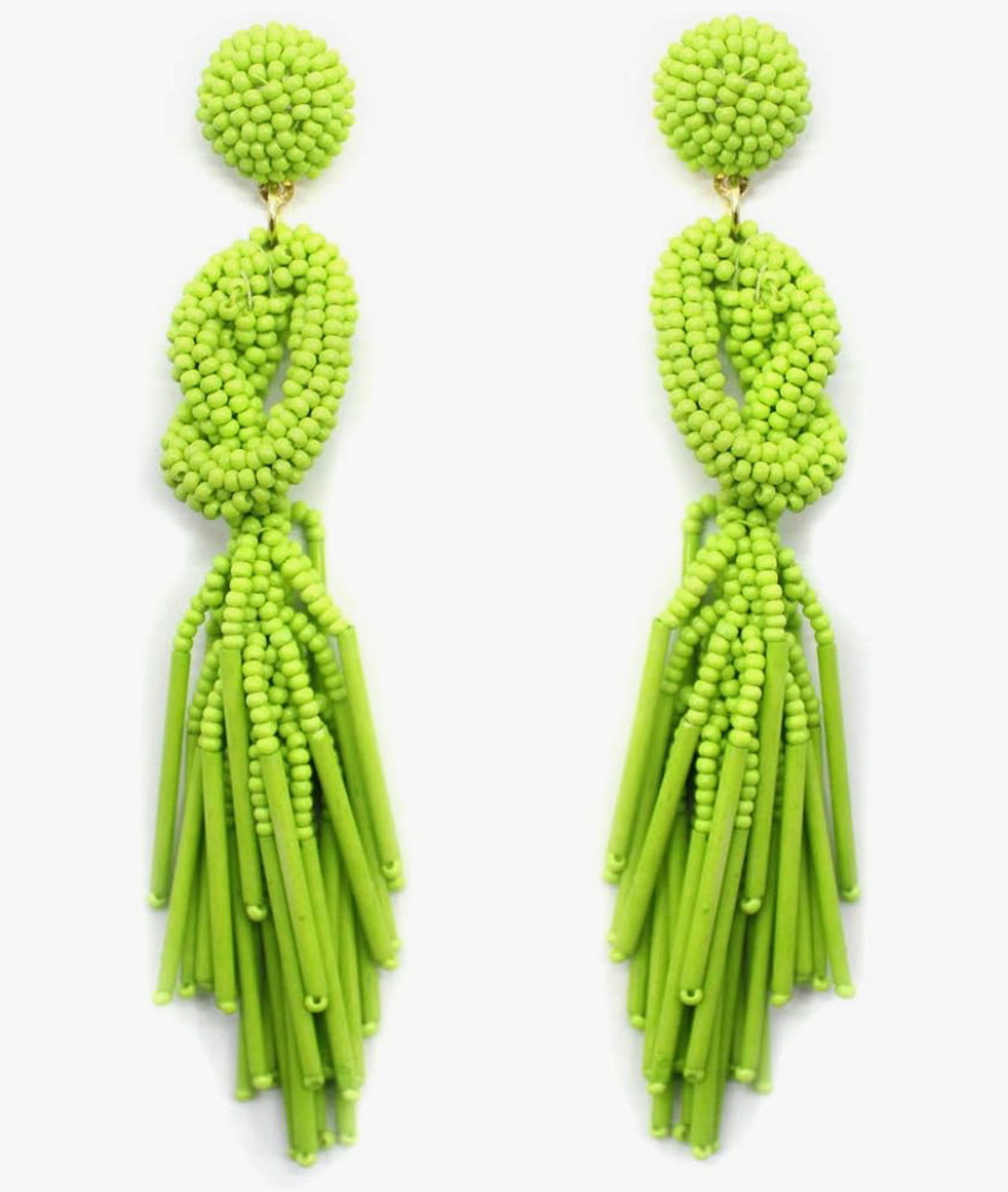 Boho Beaded Knot Earrings