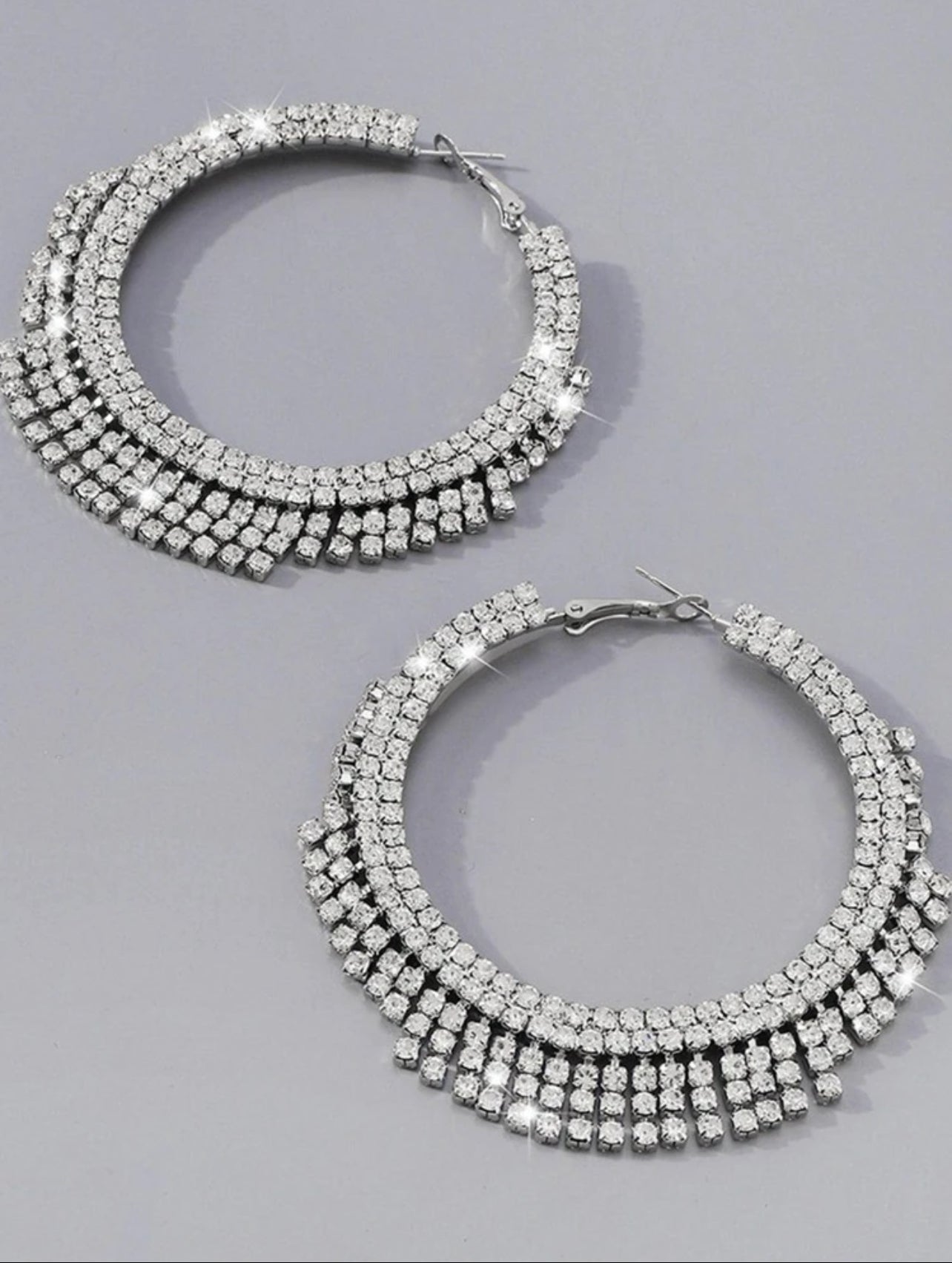 Diamond Circle Drip Hoops 