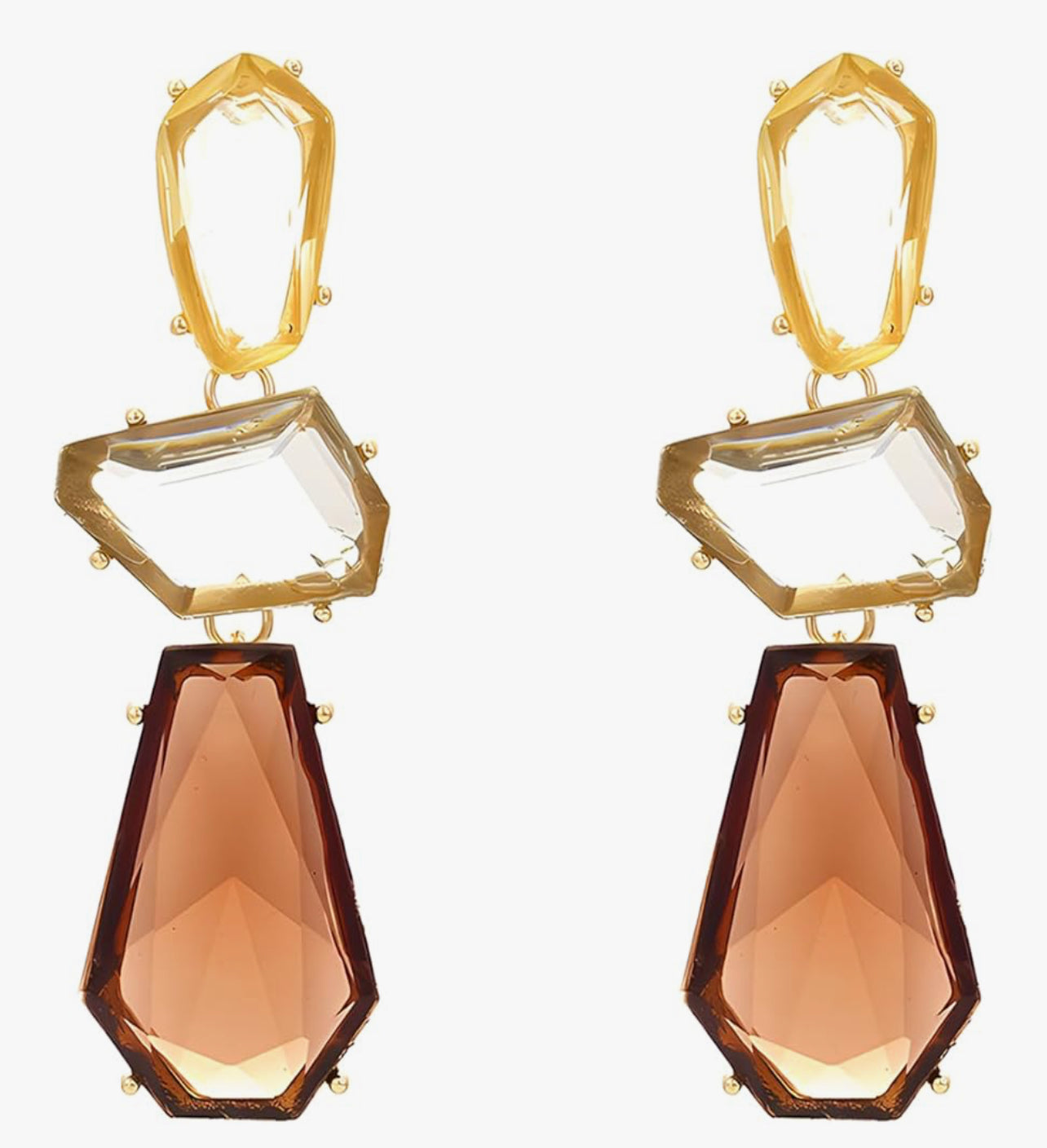 Vintage Stone Dangling Earrings 