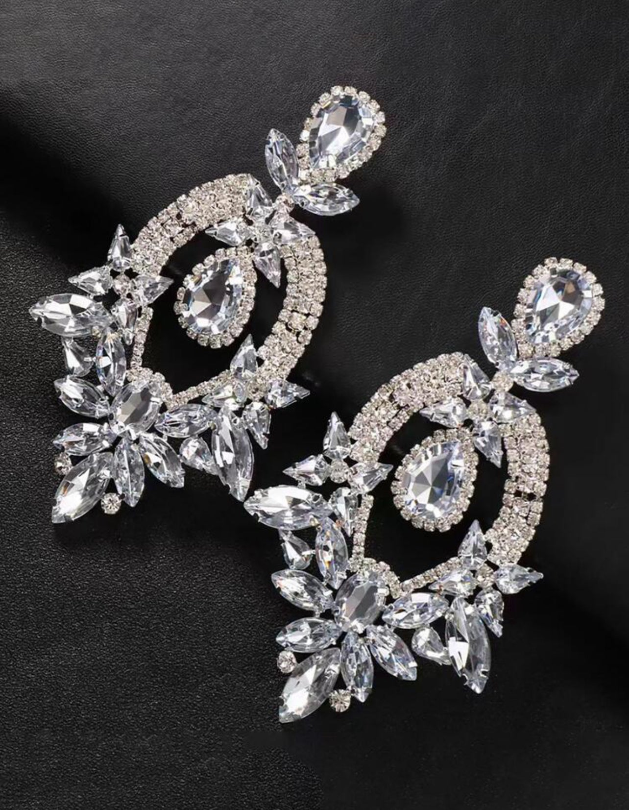 Vintage flower Stone Earrings