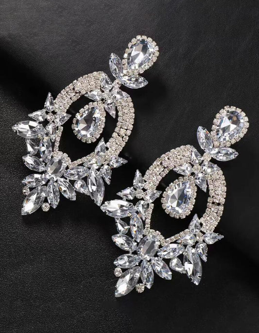Vintage flower Stone Earrings