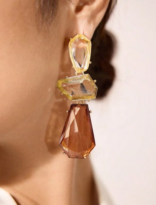 Vintage Stone Dangling Earrings ￼