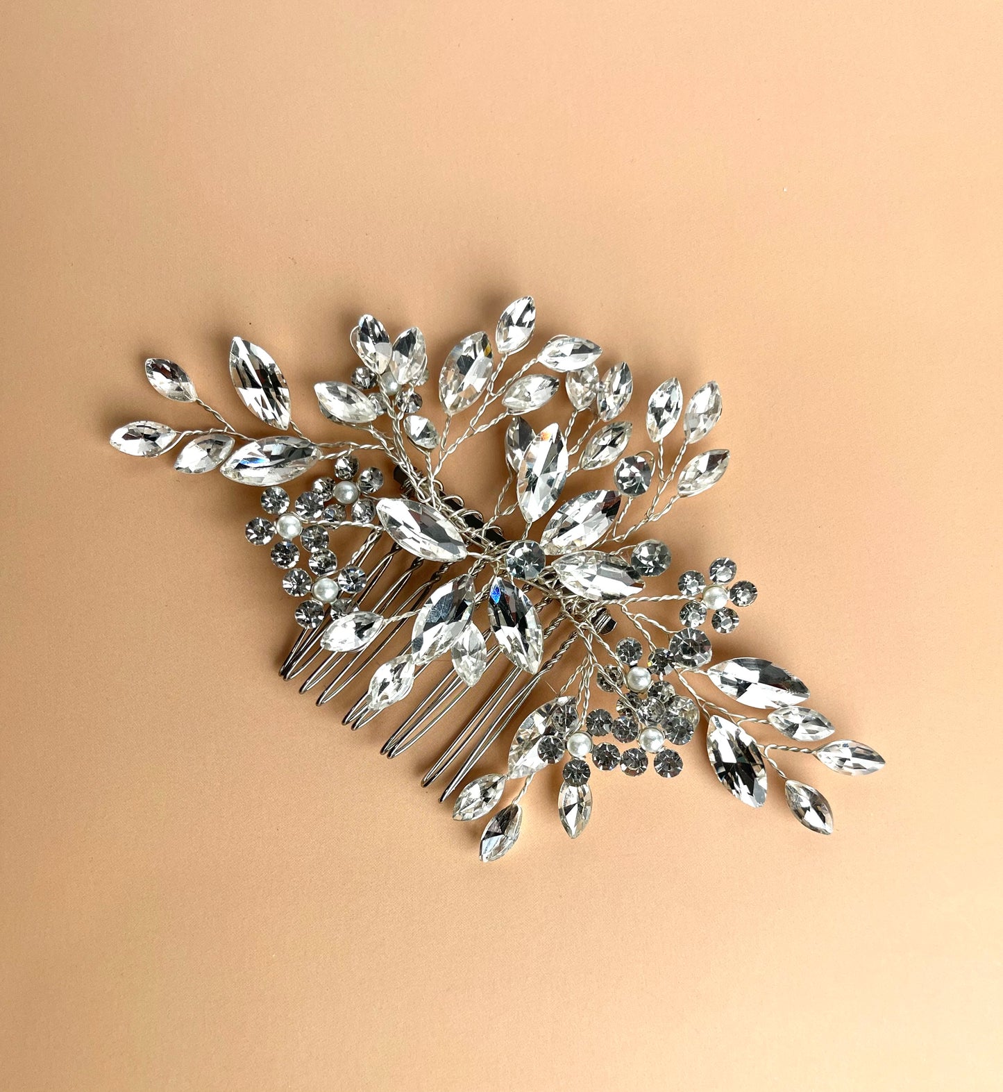 Nicole Crystal Pearl Hair Piece