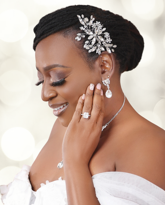 Nicole Crystal Pearl Hair Piece