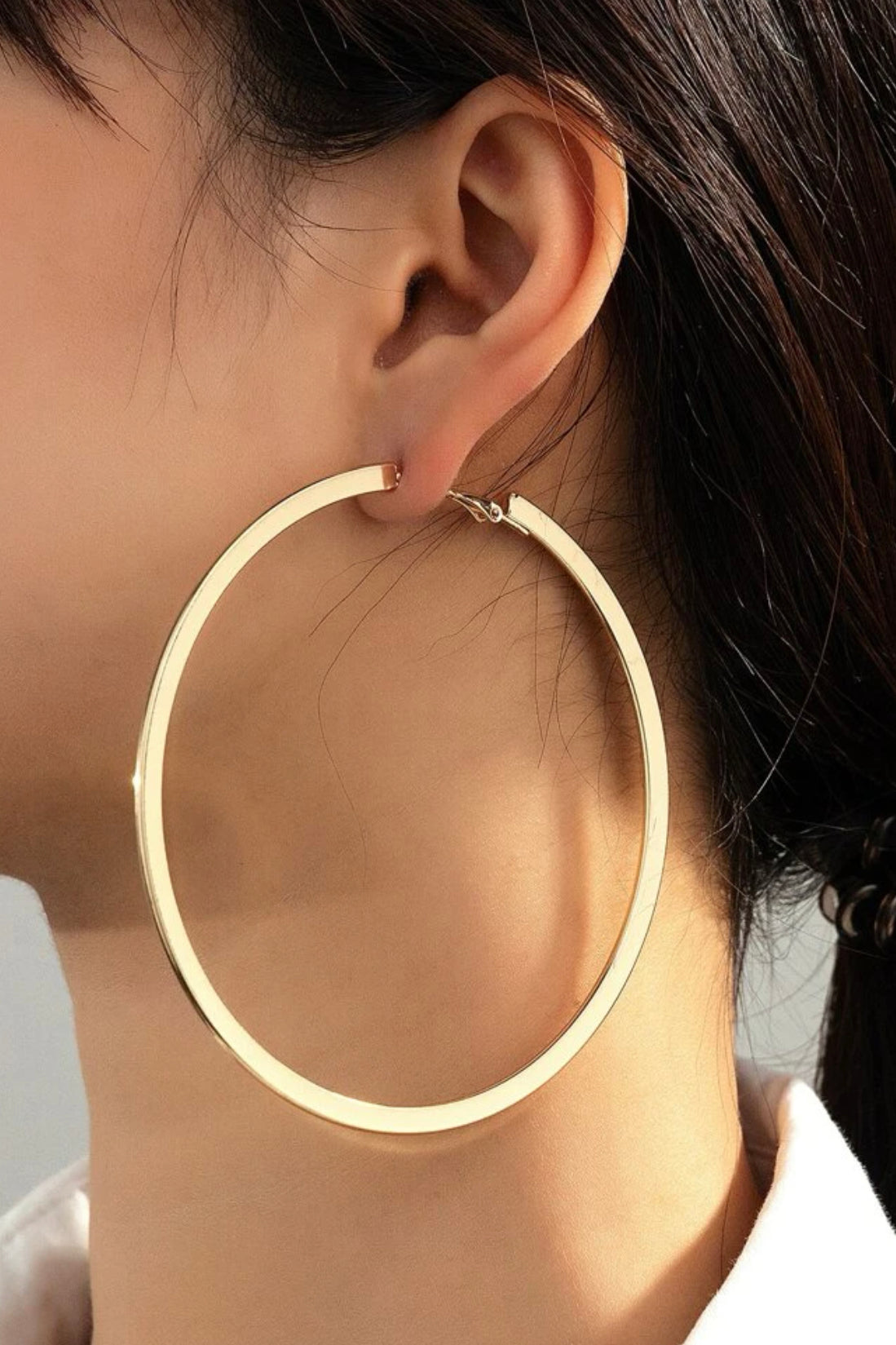 Circle Gold Hoop Earrings