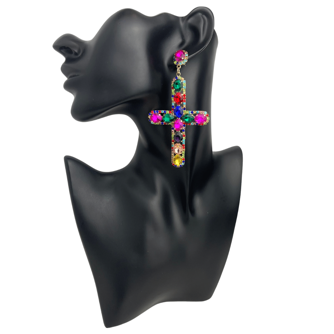 Sassy Cross Earrings